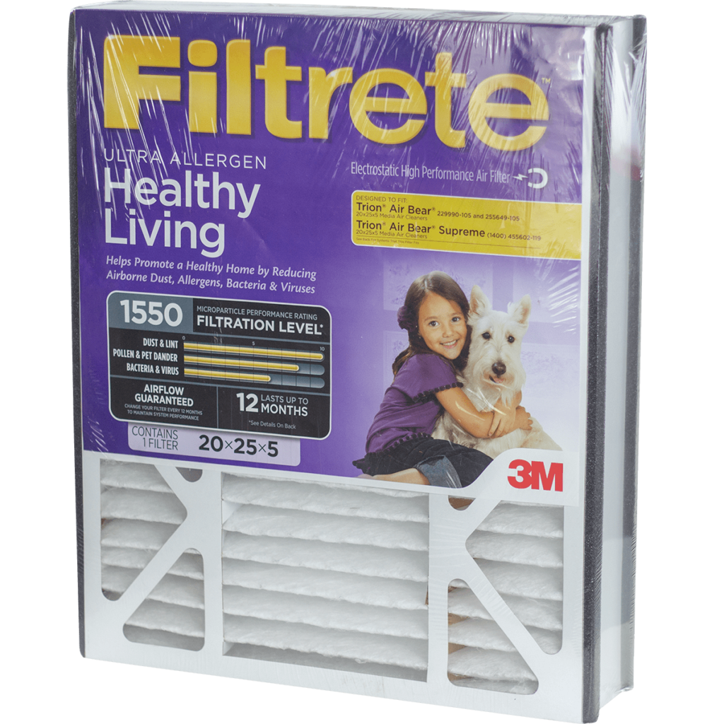 3M Filtrete Healthy Living 1550 MPR 5 Inch Ultra Allergen Reduction 