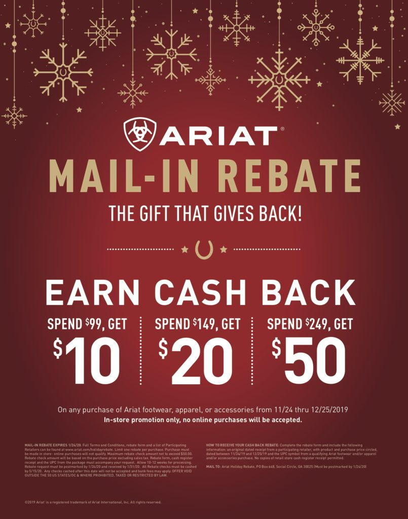 Ariat Mail In Rebate Offer Lochte Feed General Store Ariat Mail In Rebate Offer Lochte Feed General Store