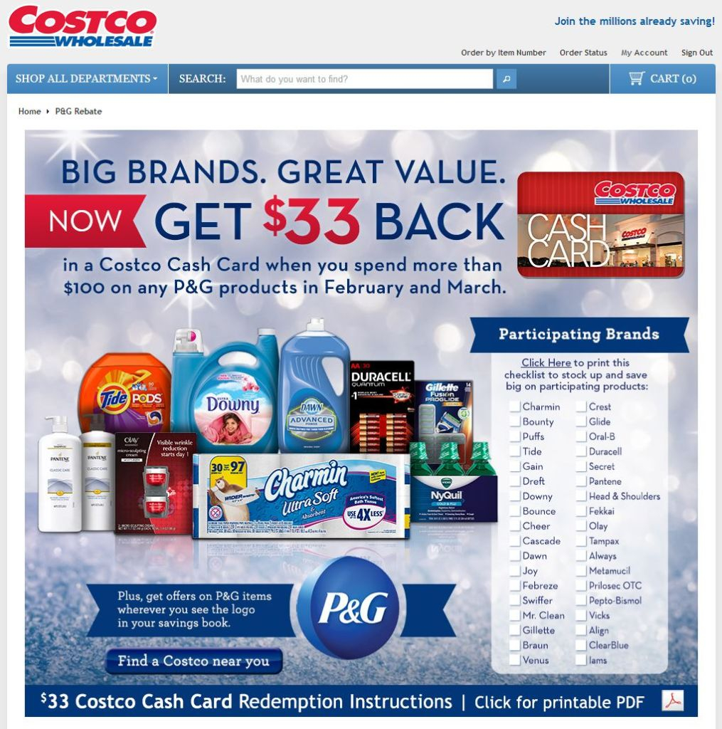 Costco P G Rebate 01 30 14 To 03 31 14 Costco P G Rebate 01 30 14 To 03 31 14
