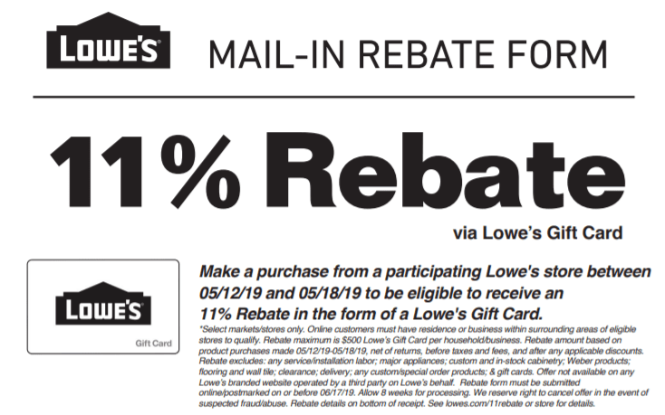 Expired Lowe S 11 Rebate Of Up To 500 In Select Areas In Store And Expired Lowe s 11 Rebate Of Up To 500 In Select Areas In Store And