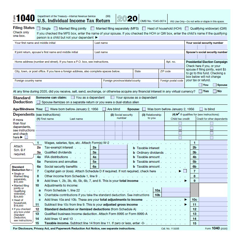 Instructions For Recovery Rebate Credit