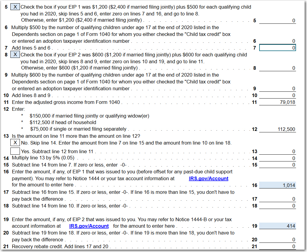 Recovery Rebate Credit Worksheet ATX Line 30 COVID 19 ATX Community Recovery Rebate Credit Worksheet ATX Line 30 COVID 19 ATX Community