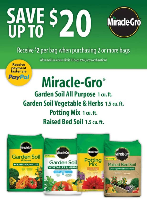 Scotts Miracle Gro Garden Soil Rebate Up To 20 Back