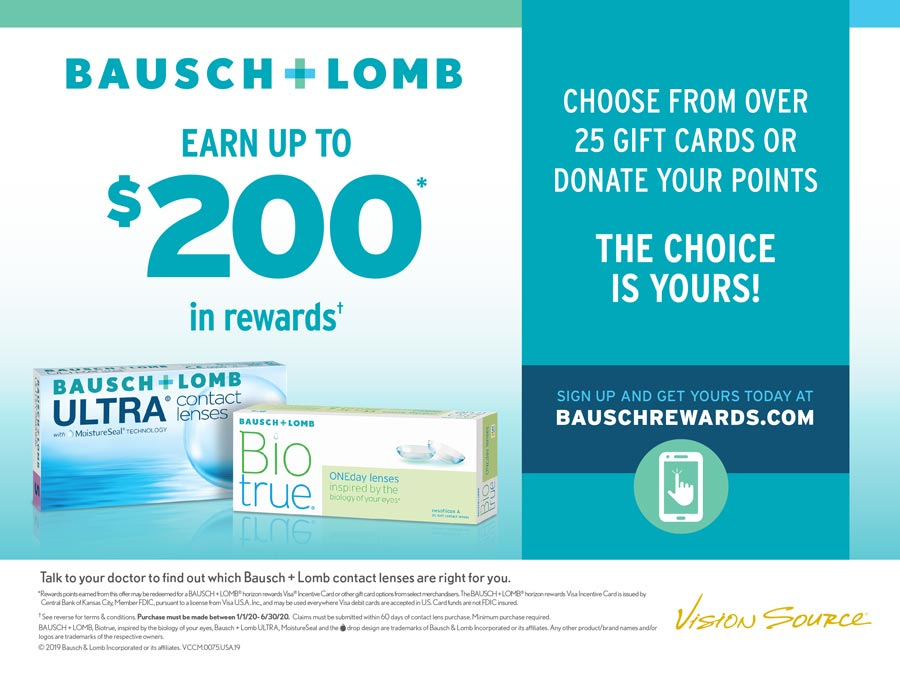 Save Up To 200 On Your Bausch Lomb Contact Lens Purchase Save Up To 200 On Your Bausch Lomb Contact Lens Purchase