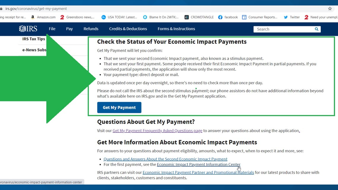 Fed Tax Rebate Status