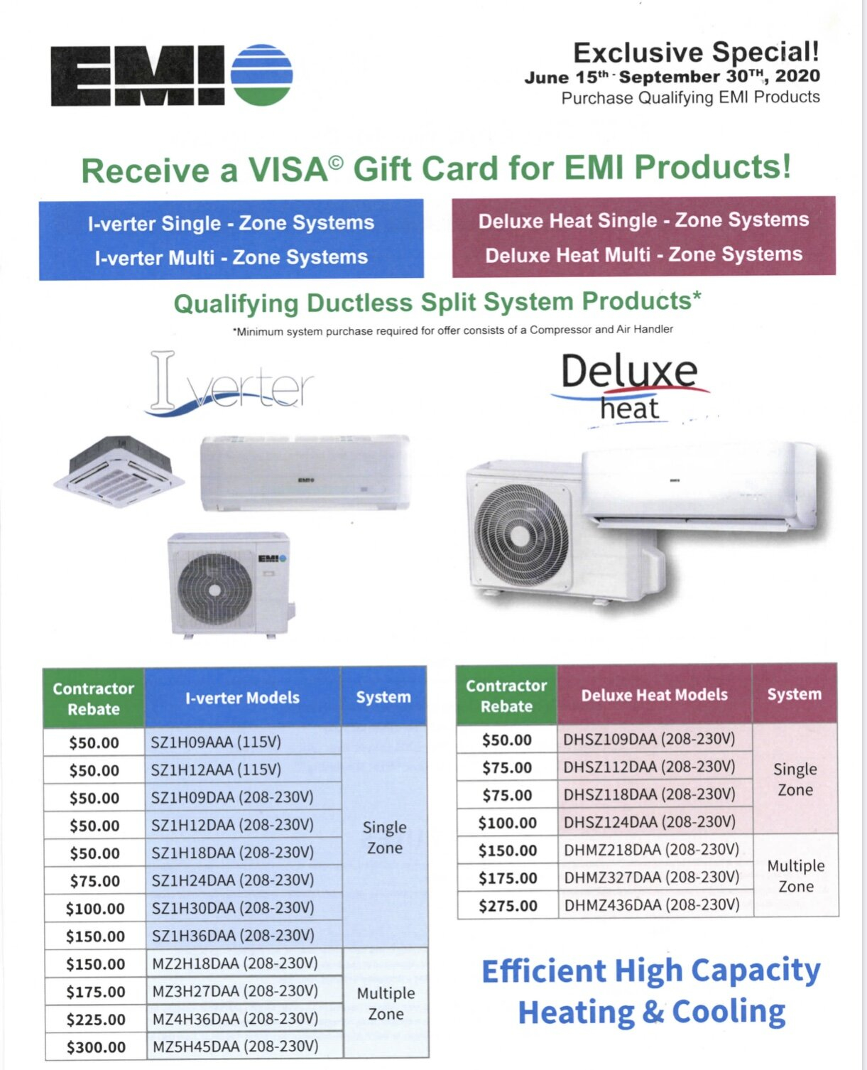 EMI Mini Split System Rebates N N Supply Company Inc EMI Mini Split System Rebates N N Supply Company Inc
